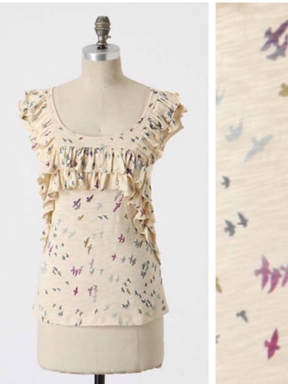 Anthropologie flight of fancy top by C Keer